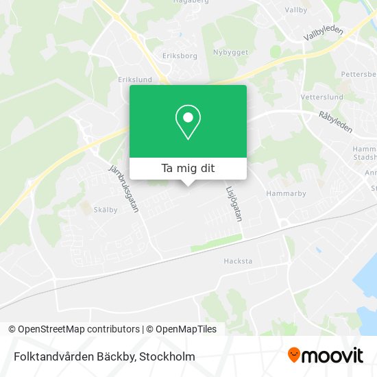 Folktandvården Bäckby karta