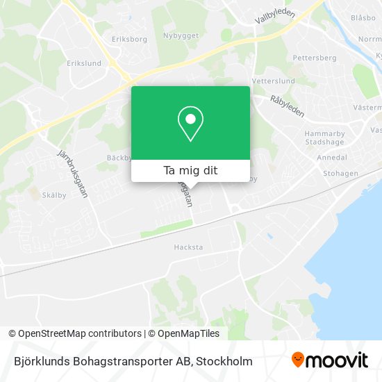 Björklunds Bohagstransporter AB karta