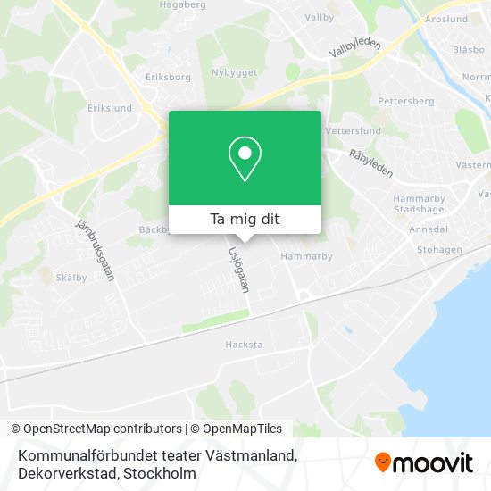 Kommunalförbundet teater Västmanland, Dekorverkstad karta