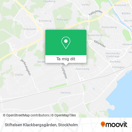 Stiftelsen Klackbergsgården karta