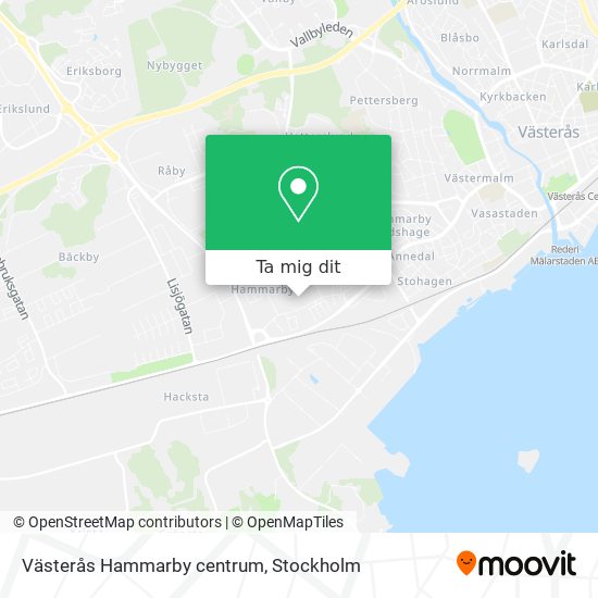 Västerås Hammarby centrum karta