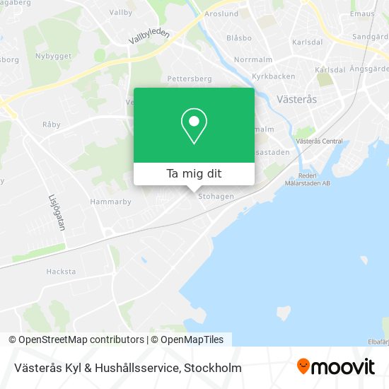 Västerås Kyl & Hushållsservice karta