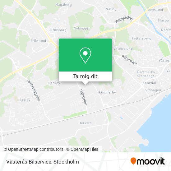 Västerås Bilservice karta