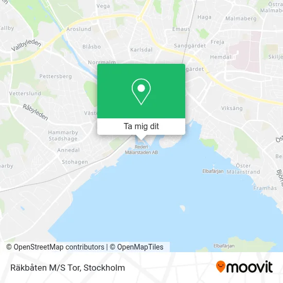 Räkbåten M/S Tor karta
