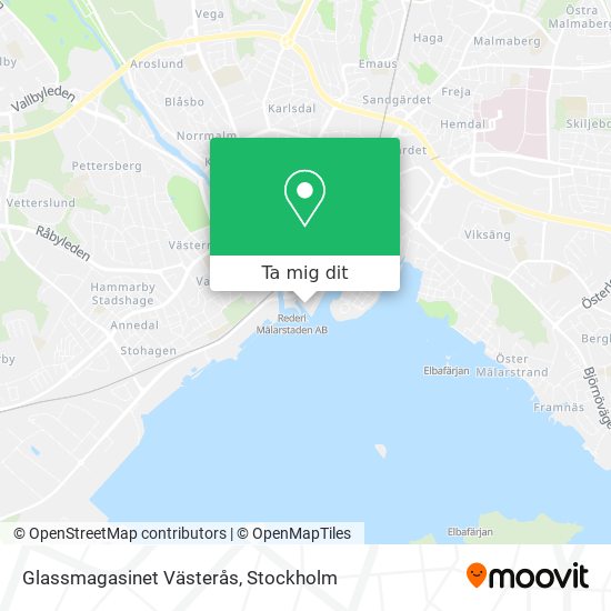 Glassmagasinet Västerås karta