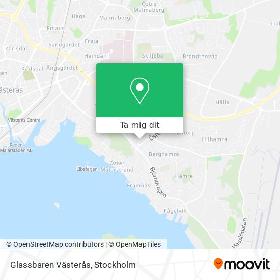 Glassbaren Västerås karta