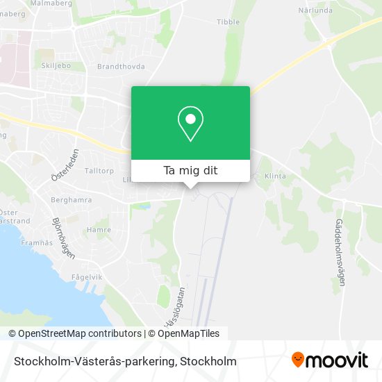 Stockholm-Västerås-parkering karta