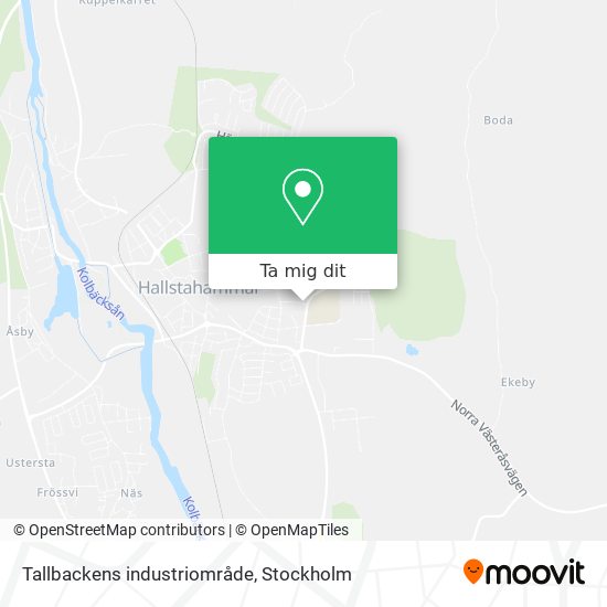 Tallbackens industriområde karta