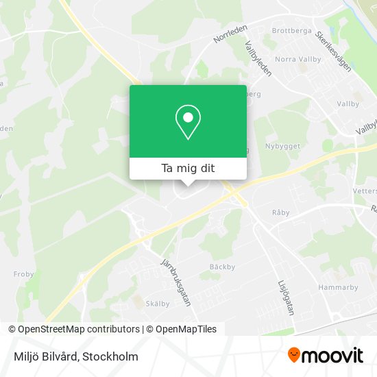 Miljö Bilvård karta