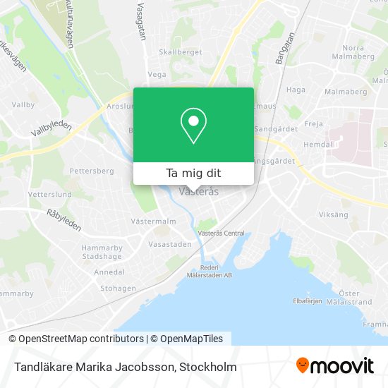 Tandläkare Marika Jacobsson karta