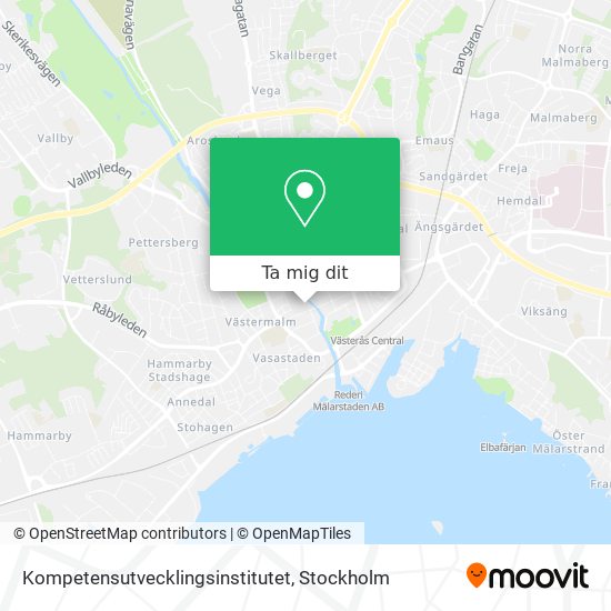 Kompetensutvecklingsinstitutet karta