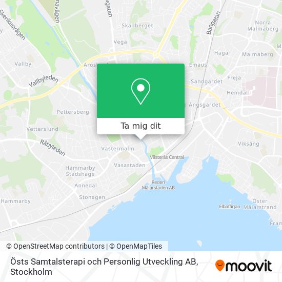 Östs Samtalsterapi och Personlig Utveckling AB karta