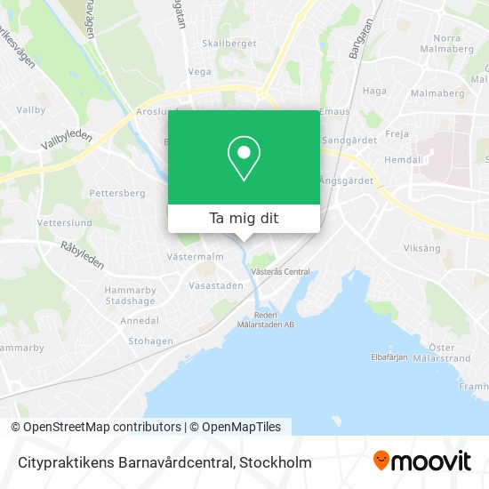 Citypraktikens Barnavårdcentral karta