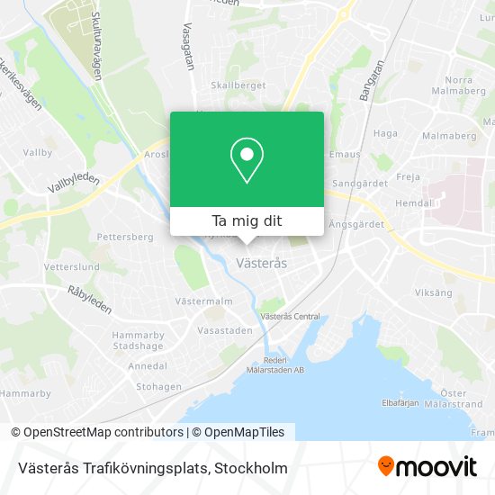 Västerås Trafikövningsplats karta