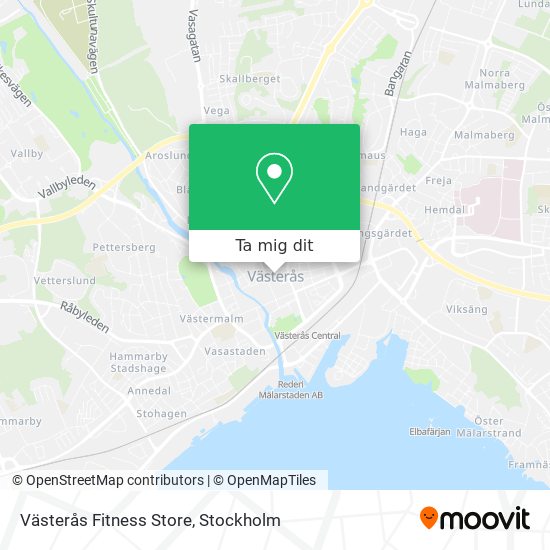 Västerås Fitness Store karta