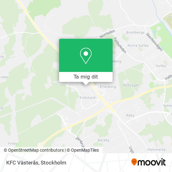 KFC Västerås karta