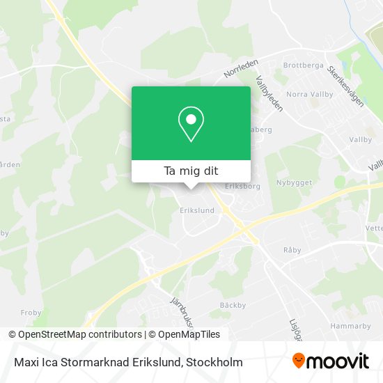 Maxi Ica Stormarknad Erikslund karta