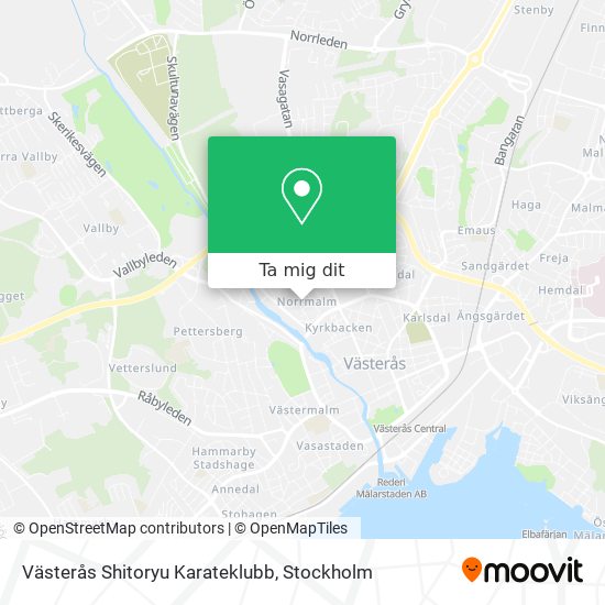 Västerås Shitoryu Karateklubb karta