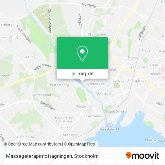 Massageterapimottagningen karta