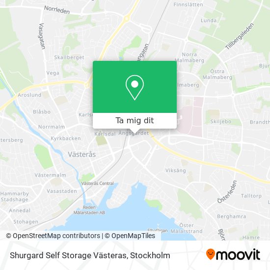 Shurgard Self Storage Västeras karta