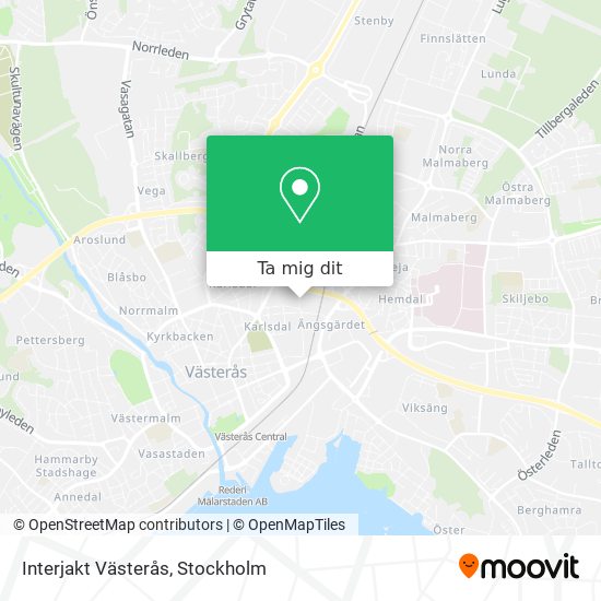 Interjakt Västerås karta