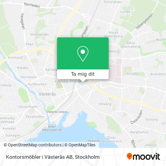 Kontorsmöbler i Västerås AB karta