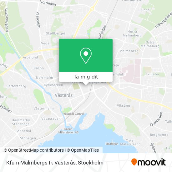 Kfum Malmbergs Ik Västerås karta