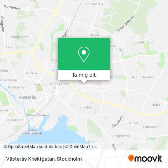 Västerås Knektgatan karta