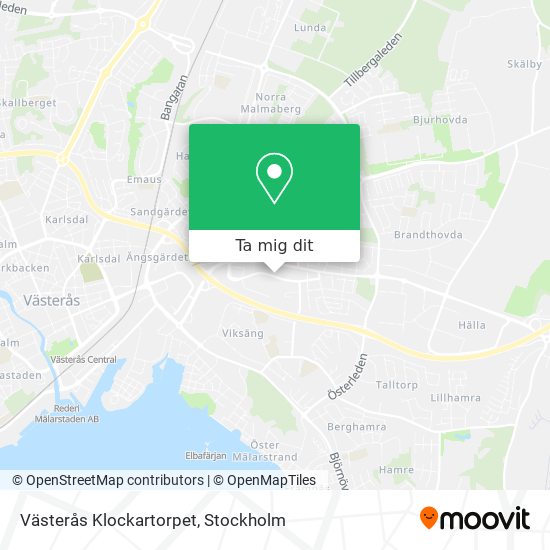 Västerås Klockartorpet karta