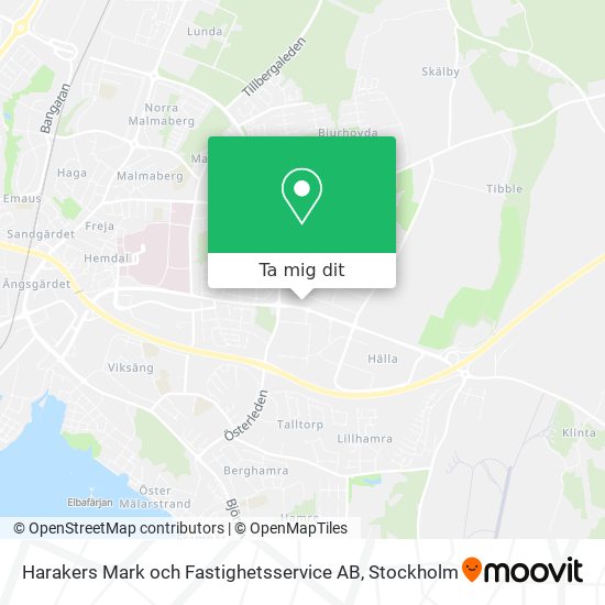 Harakers Mark och Fastighetsservice AB karta