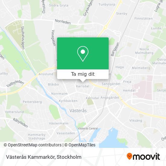 Västerås Kammarkör karta