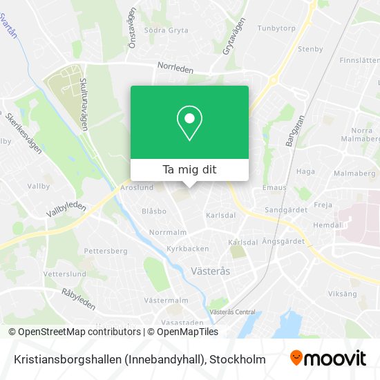 Kristiansborgshallen (Innebandyhall) karta