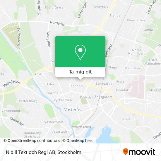 Nibill Text och Regi AB karta