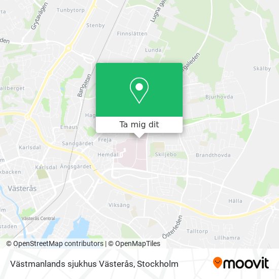 Västmanlands sjukhus Västerås karta