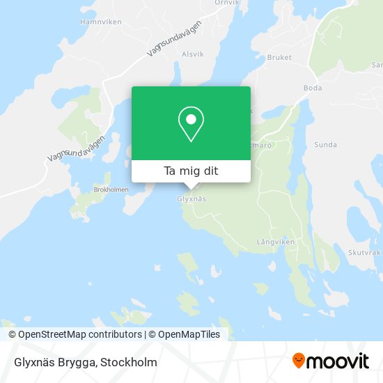 Glyxnäs Brygga karta