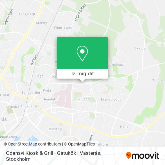 Odensvi Kiosk & Grill - Gatukök i Västerås karta