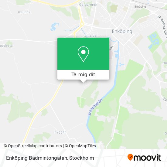 Enköping Badmintongatan karta