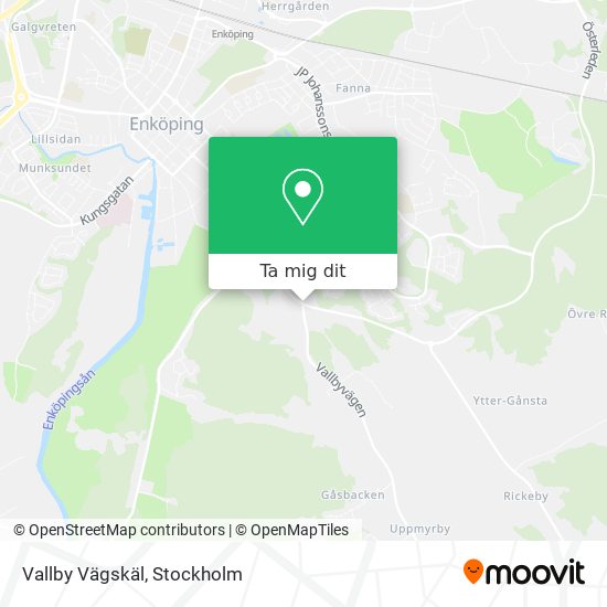Vallby Vägskäl karta