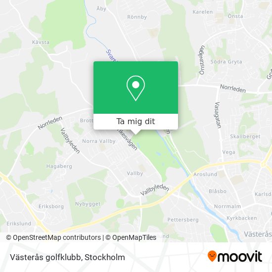 Västerås golfklubb karta