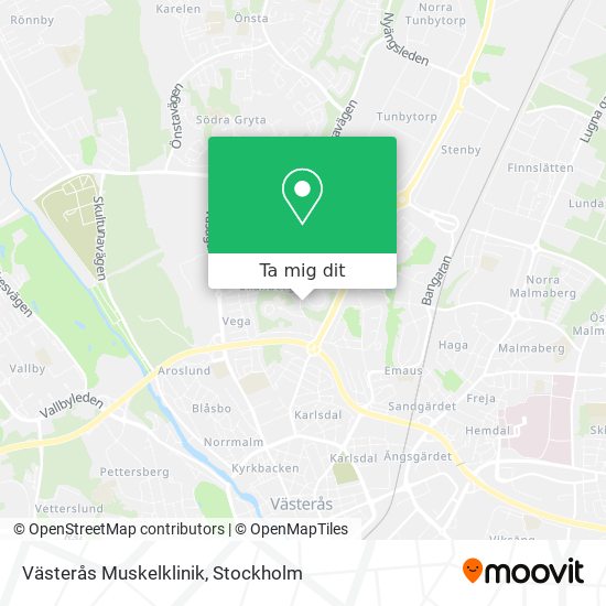 Västerås Muskelklinik karta
