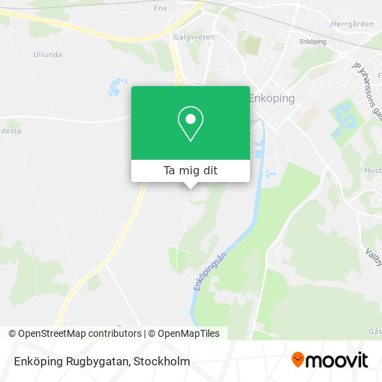 Enköping Rugbygatan karta