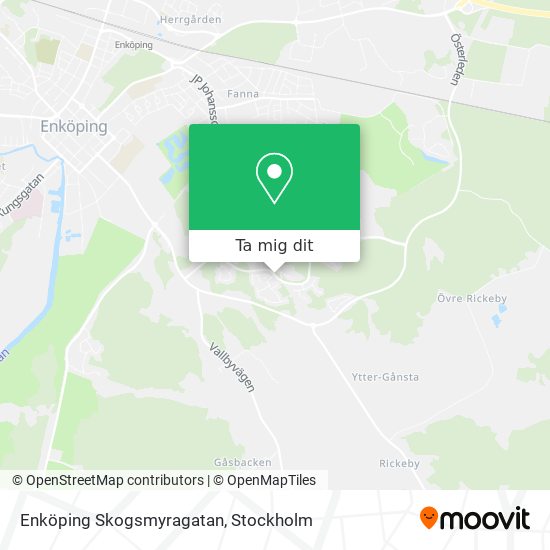 Enköping Skogsmyragatan karta