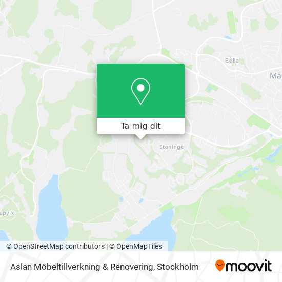 Aslan Möbeltillverkning & Renovering karta