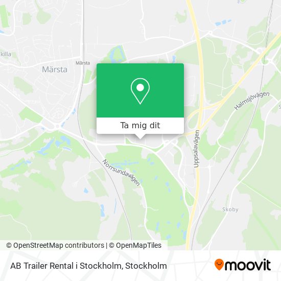 AB Trailer Rental i Stockholm karta