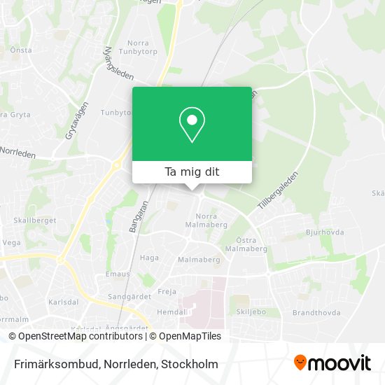 Frimärksombud, Norrleden karta