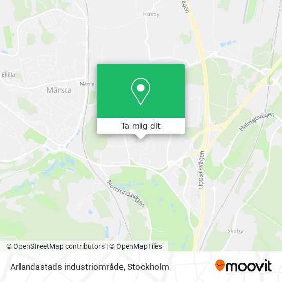 Arlandastads industriområde karta