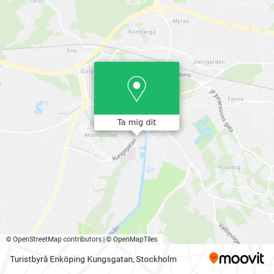 Turistbyrå Enköping Kungsgatan karta