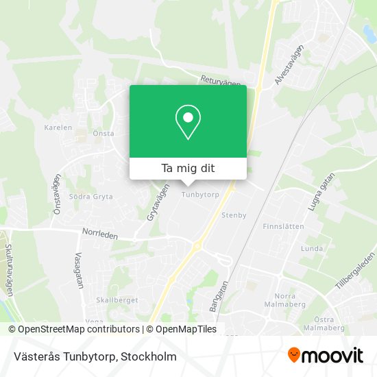 Västerås Tunbytorp karta