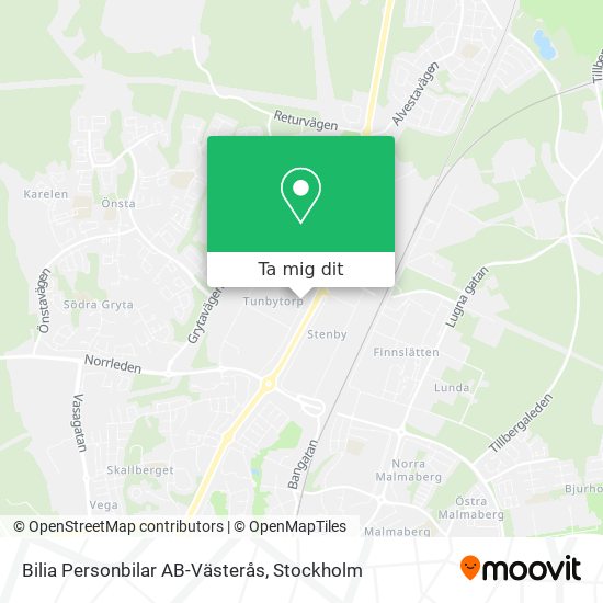 Bilia Personbilar AB-Västerås karta