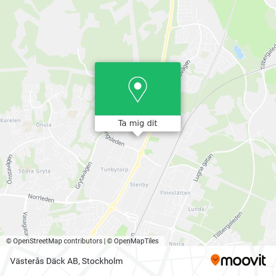 Västerås Däck AB karta